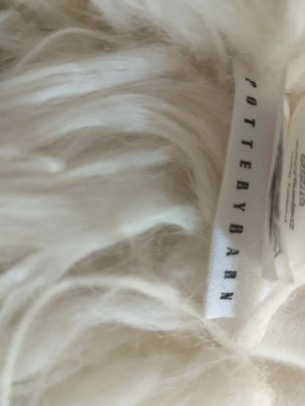 Large White Pottery Barn Accent Pillow
